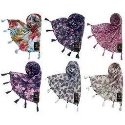 letz dezine Pack of 6 Women Printed Stoles-picture-39