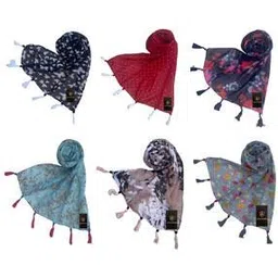 letz dezine Pack of 6 Women Printed Scarves-picture-14
