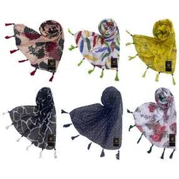 letz dezine Pack of 6 Women Printed Scarves-picture-21
