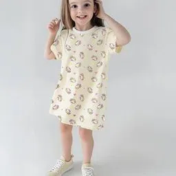 nauti nati Girls Graphic Print A-Line Dress-picture-28