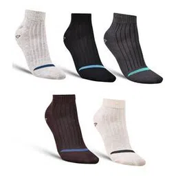 dollar Pack of 5 Striped Ankle-Length Socks-picture-30