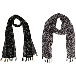 stole villa Women Floral Cotton Scarf  image 1
