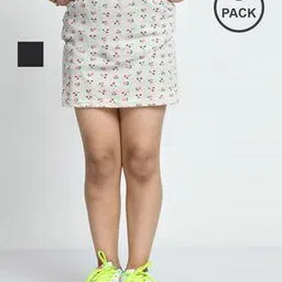 Girls Pack of 2 Floral Print Skirt-image-51