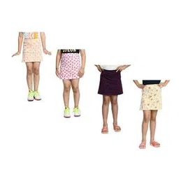 pixie n prince Girls Pack of 4 Floral Print Skirts-picture-10