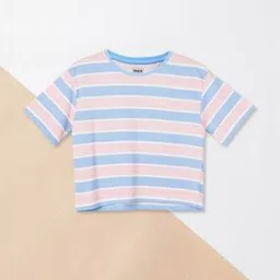 max Girls Cotton Striped T-shirt-picture-38