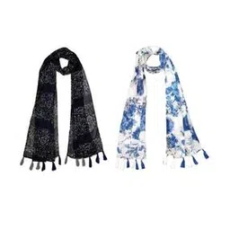 stole villa Pack of 2 Women Floral Print Scarves-picture-53