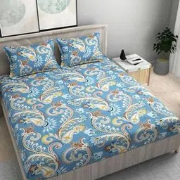 kids wonders King Size Floral Print Fitted Bedsheet-picture-36