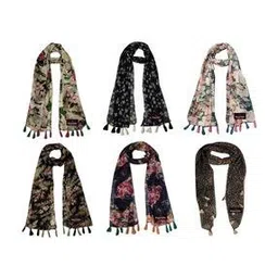 stole villa Pack of 6 Women Floral Print Scarves-picture-49