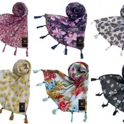 letz dezine Women Pack of 6 Floral Print Scarfs-picture-40