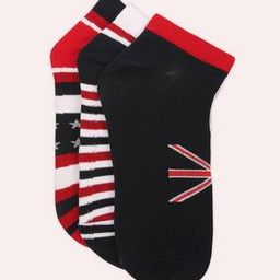yousta Men Printed Pack of 3 Ankle-Length Socks-picture-0