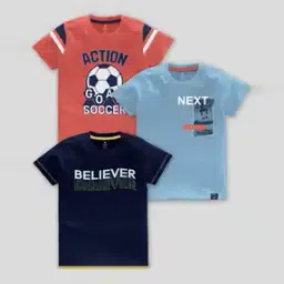 codez Pack of 3 Printed Crew-Neck T-Shirts-picture-19