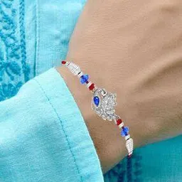 om jewells RK1000388 Peacock Pattern Rakhi Bracelet-picture-30
