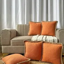 export house Set of 5 Cushion Covers with Stitch Detail-picture-15