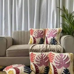 export house Set of 5 Cushion Covers with Stitch Detail-picture-42