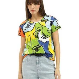 united colors of benetton Women Regular Fit Round Neck T-Shirt-picture-11