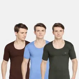 dollar bigboss Pack of 3 Men Solid Combed Cotton Shrinkless Vest-picture-15