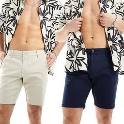 asos design Men Pack of 2 Skinny Fit Chino Shorts-picture-35