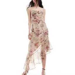 miss selfridge Women Floral Cowl-Neck Maxi Slip Dress-picture-13