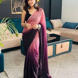 leeli peeri designer Women Nylon Pre-stitched Saree Unstitched Blouse image 1