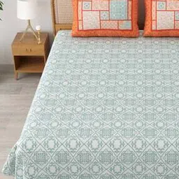 mafatlal Printed Jaipuri King Size Bedsheet-picture-43