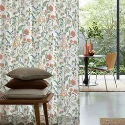 Pack Of 2 Floral Print Window Curtain with Eyelets-image-42