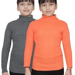 kayu Pack of 2 Girl Ribbed High-Neck Pullovers-picture-40