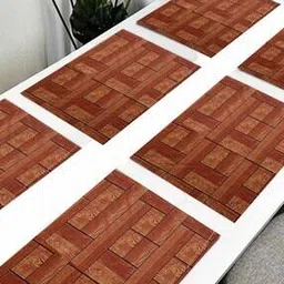 the lions share Set of 6 Checked Placemats 18" x 12"-picture-11