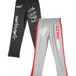 fashionable Pack of 2 Boys Printed Straight Track Pants-picture-51