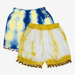 kiddopanti Pack of 2 Tie & Dye Hot Pants with Pom-Poms-picture-50