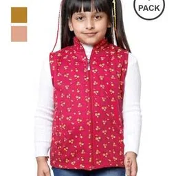 pixie n prince Girls Pack of 3 Printed Zip-Front Jackets -picture-46