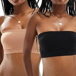 asos design Women Pack of 2 Seamless Bandeau with Removable Pads-picture-35