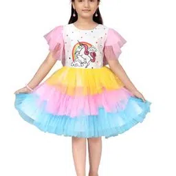 muhuratam Graphic Print Round-Neck Fit & Flare Dress-picture-30