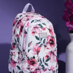 lino perros Floral Print Backpack with Branding-picture-12