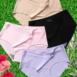 samvar Women Pack of 4 High-Rise Hipsters-picture-27