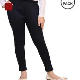 pixie n prince Girls Pack of 2 Basic Leggings-picture-39