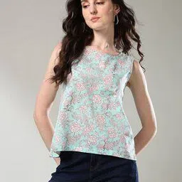 Sanganer Handblock Print Cotton Top-image-32