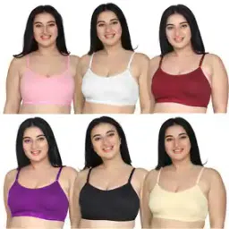 skdreams Pack of 6 Non-Padded Bras-picture-43