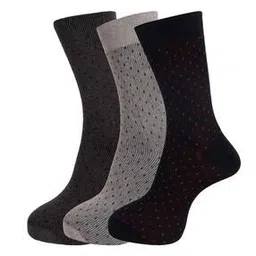 dollar socks Pack of 3 Micro Print Mid-Calf Length Socks-picture-39