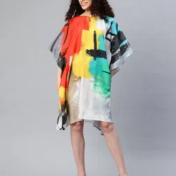 swi stylish Women Printed Boat Neck Kaftan          image 1