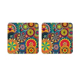 mooch wale Set of 2 Graphic Print Wooden Coasters image 1