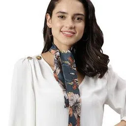 tossido Floral Print Scarf with Contrast Border-picture-53