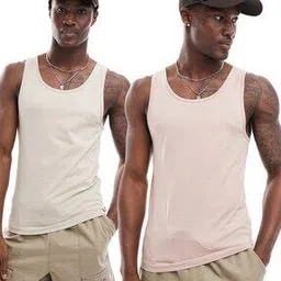 asos design Pack of 2 Muscle Fit Vests-picture-39