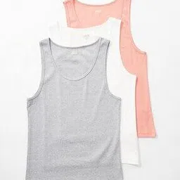 Pack of 3 Muscle Ribbed Vests-image-97