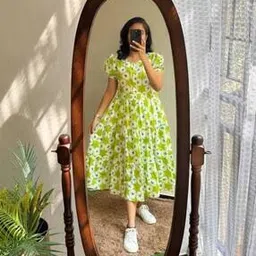 micoria Women Floral Print Fit & Flare Dress-picture-31