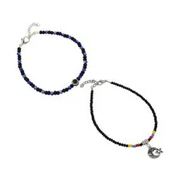 high trendz Pack of 2 Men Pearl Beaded Bracelets with Lobster Claw-picture-22