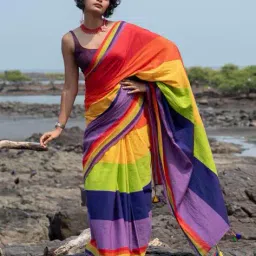 suta Women Cotton Woven Saree image 1