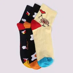 Pack of 3 Patterned Crew Socks-image-34