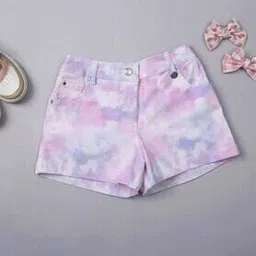 one friday Girls Western Wear Tie and Dye Shorts-picture-10