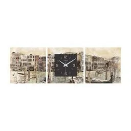 random Set of 2 Printed Wall Arts with Square Wall Clock-picture-18