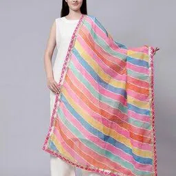 aditi wasan Women Striped Dupatta with Tassels-picture-40